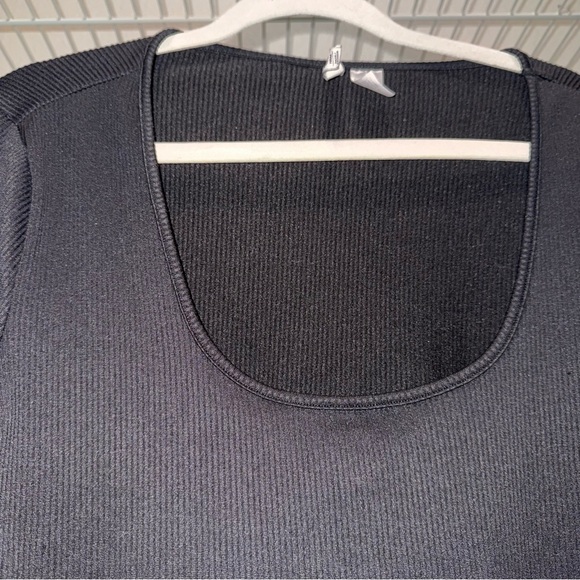 H&M Ribbed Black Cropped Long Sleeve Women's Top XXL - Picture 5 of 6